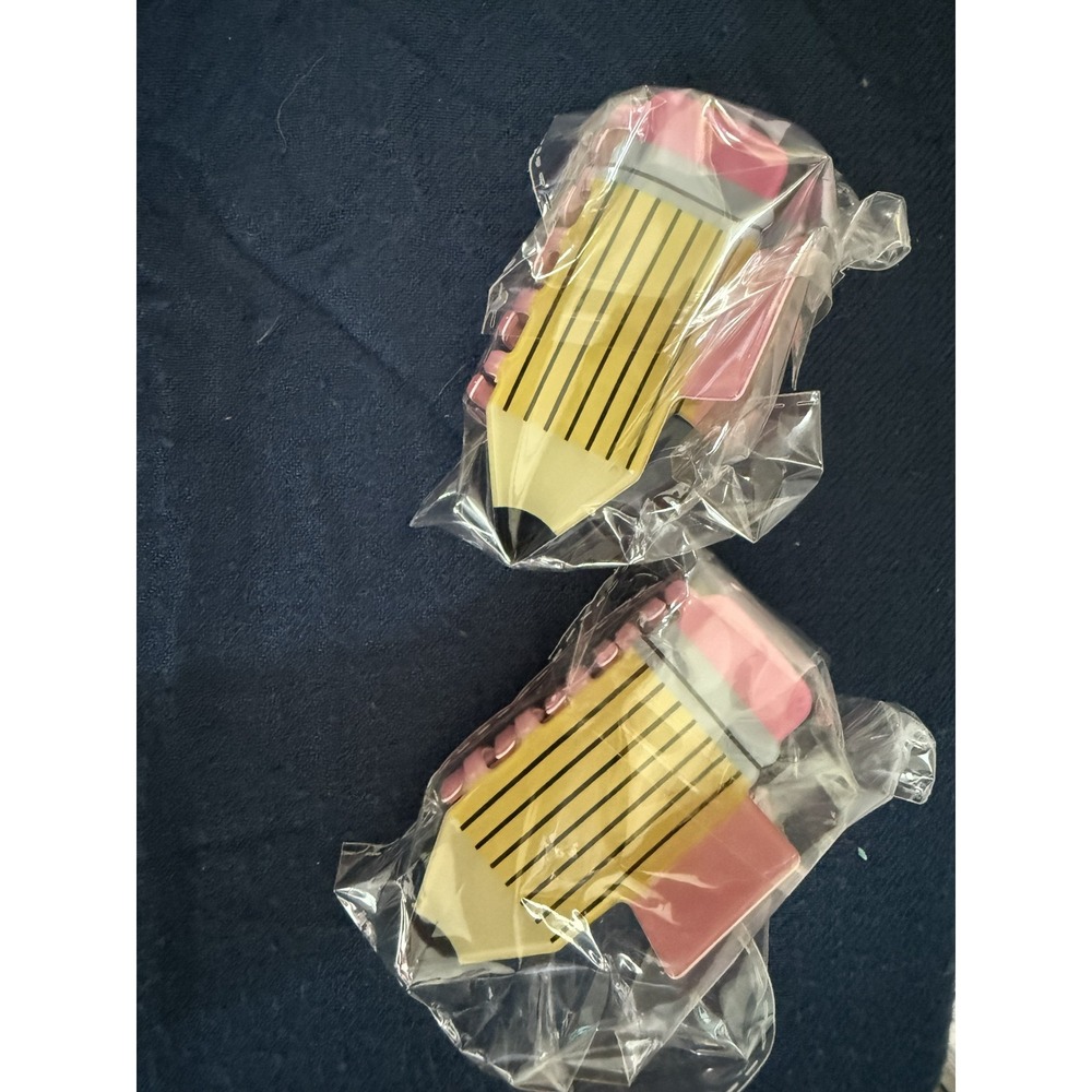 Novelty Pencil Hair Claw Clip Teacher Student Back to School Accessory - Picture 2 of 3